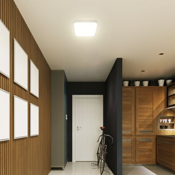 LED Koupelnové stropní svítidlo se senzorem LED/18W/230V IP44 4000K 29x29 cm+ DO