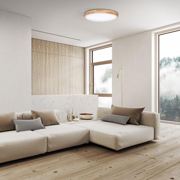 Solight WO8009- LED Stm. svítidlo SOLID OAK LED/48W/230V 3000-6500K pr. 39 cm+DO