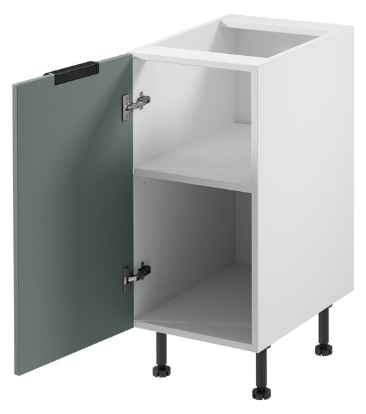Dolní jednodveřová skříňka SALERNO - šířka 40 cm, bílá / zelená, levé provedení