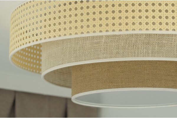 Duolla - LED Stropní svítidlo LUNETA LED/26W/230V pr. 60 cm 4000K ratan/béžová
