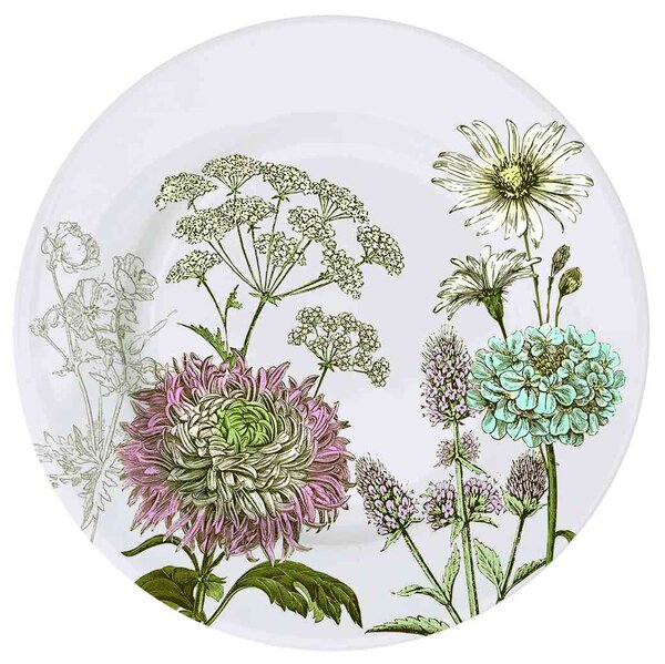 Easy Life Porcelánový dezertní talíř Botanica Lilac - 19cm