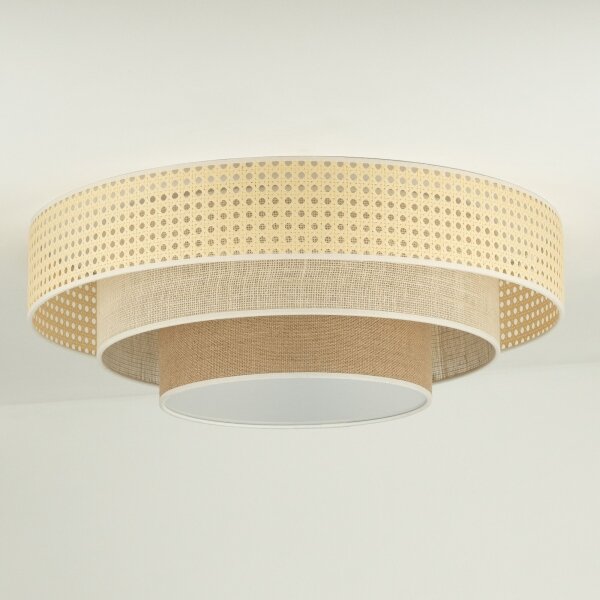 Duolla - LED Stropní svítidlo LUNETA LED/26W/230V pr. 60 cm 4000K ratan/béžová