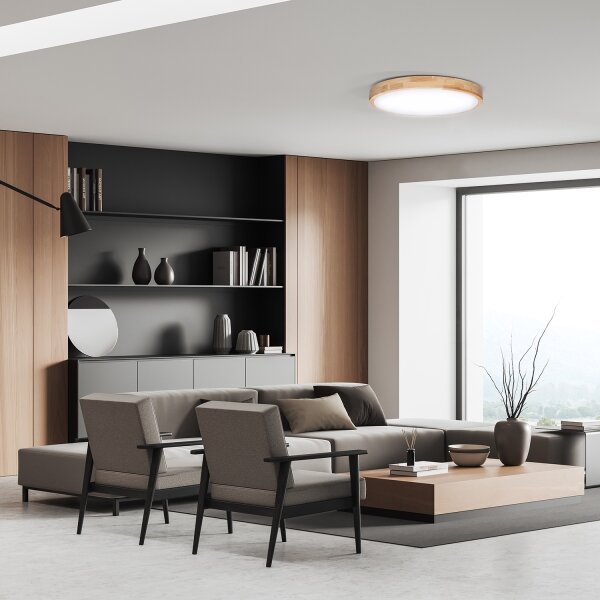 Solight WO8009- LED Stm. svítidlo SOLID OAK LED/48W/230V 3000-6500K pr. 39 cm+DO