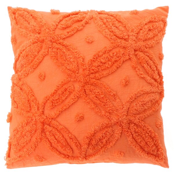 Unique Living Dekorativní polštář Yaron s plastickým vzorem oranžový 45x45cm