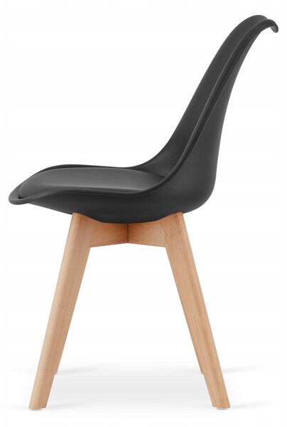 Jídelní set 1 + 4, stůl ADRIA 120x80cm bílý + židle BALI MARK černá