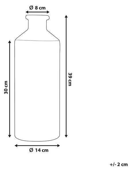 Dekorativní váza ARSIN Kamenina 39 cm Černá