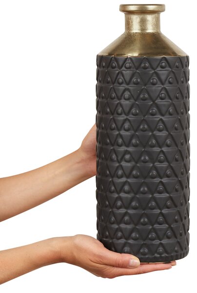 Dekorativní váza ARSIN Kamenina 39 cm Černá