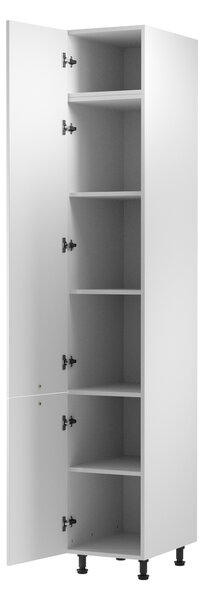 Vysoká kuchyňská skříň SALERNO - šířka 40 cm, bílá, levé provedení