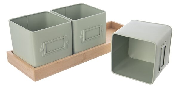 Kovové květináče na bylinky v sadě 3 ks Greenish – Orion