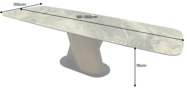 Jídelní stůl ELEMENTS TAUPE BEIGE 180-260 CM keramika rozkládací Nábytek | Jídelní prostory | Jídelní stoly | Rozkládací