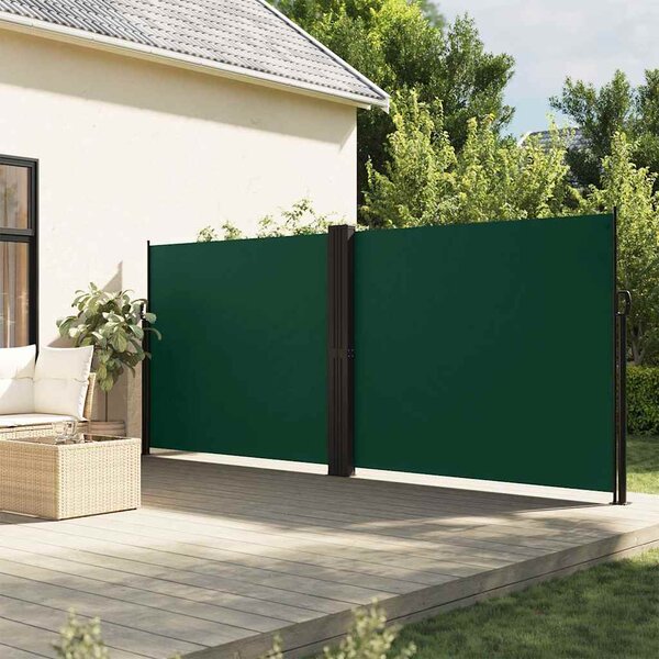 Zatahovací boční markýza tmavě zelená 180 x 600 cm