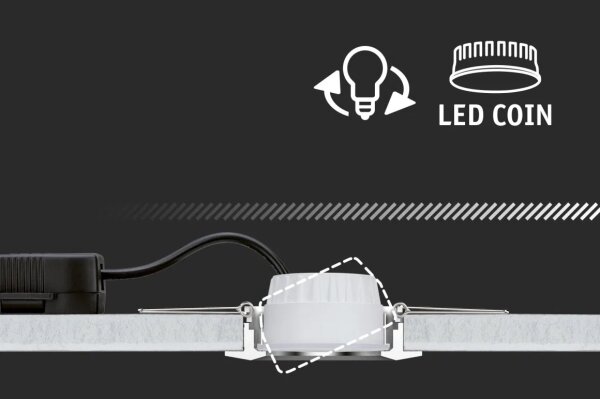 Paulmann 93895 - SADA 3xLED/6W IP44 Stmívatelné podhledové svítidlo NOVA 230V