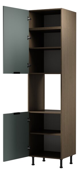Kuchyňská skříň na vestavnou troubu SALERNO - šířka 60 cm, baltic storm / zelená, levé provedení