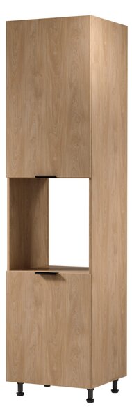 Kuchyňská skříň na vestavnou troubu SALERNO - šířka 60 cm, dub, levé provedení