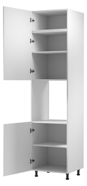 Kuchyňská skříň na vestavnou troubu SALERNO - šířka 60 cm, bílá, levé provedení