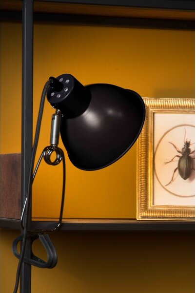 Lucide 45987/01/30 - Lampa s klipem MOYS 1xE27/40W/230V černá