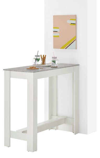 BAROVÝ STŮL, šedá, bílá, 115/50/103 cm P & B - Barové stoly, Online Only