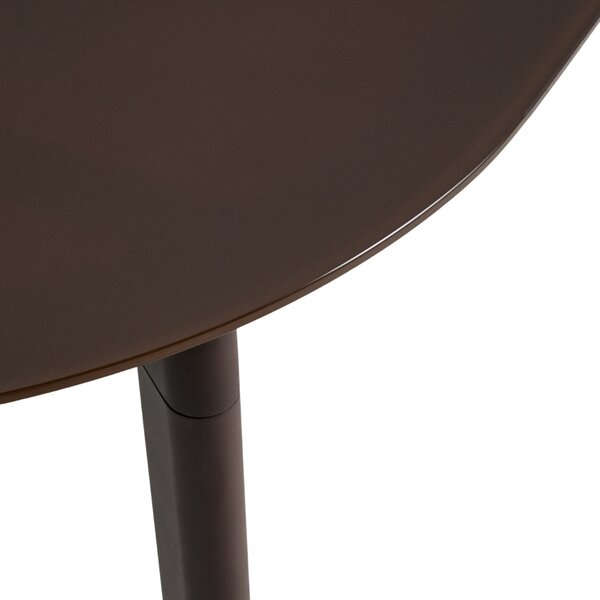 Kave Home Hnědý zahradní stůl Erice 180 x 90 cm se skleněnou deskou