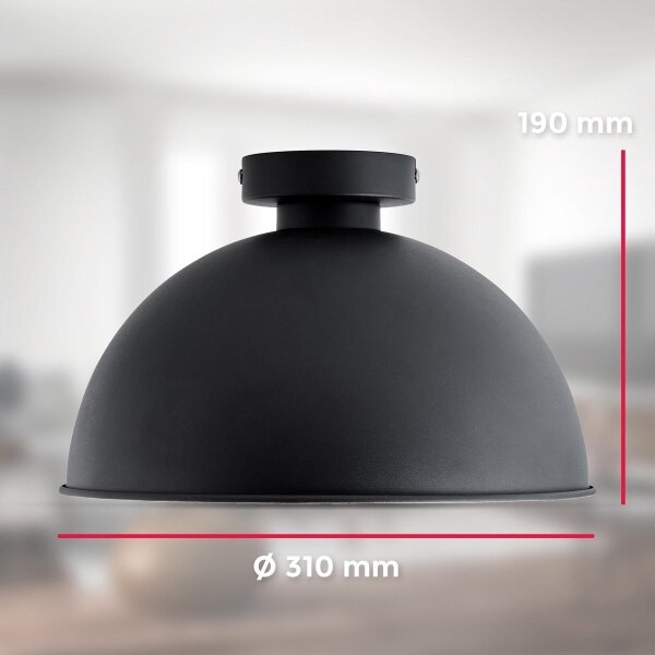 B.K. Licht 1322 - Stropní svítidlo 1xE27/60W/230V černá/zlatá