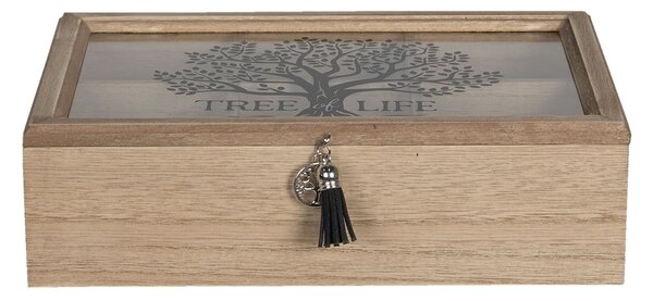 Krabička na čaj (6 přihrádek) Tree Life - 24*16*7 cm