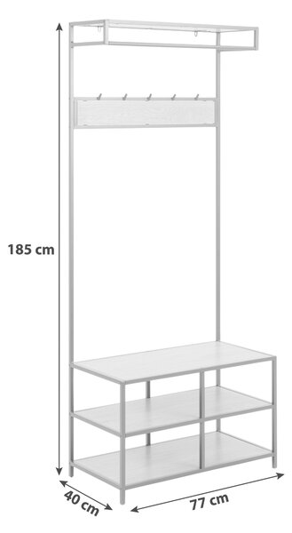 ŠATNA, 77/185/40 cm MID.YOU - Online Only šatny & botníky, Online Only