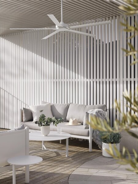 Lucci air 21616049 - Stropní ventilátor MONZA IP55 bílá + dálkové ovládání