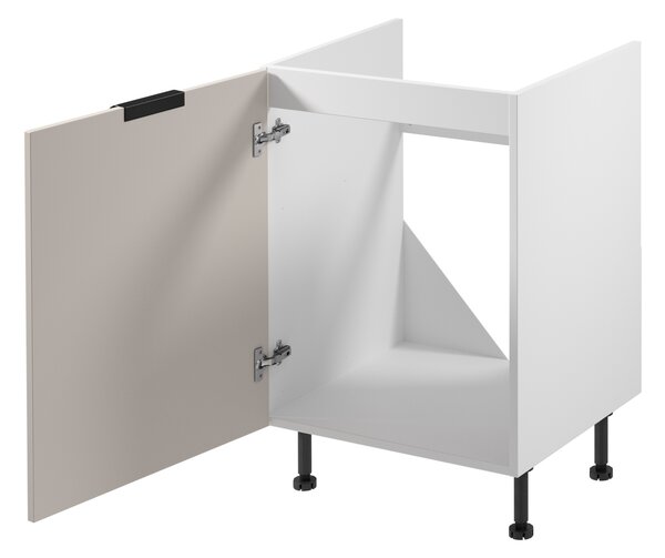 Dřezová skříňka SALERNO - šířka 60 cm, bílá / béžová, levé provedení