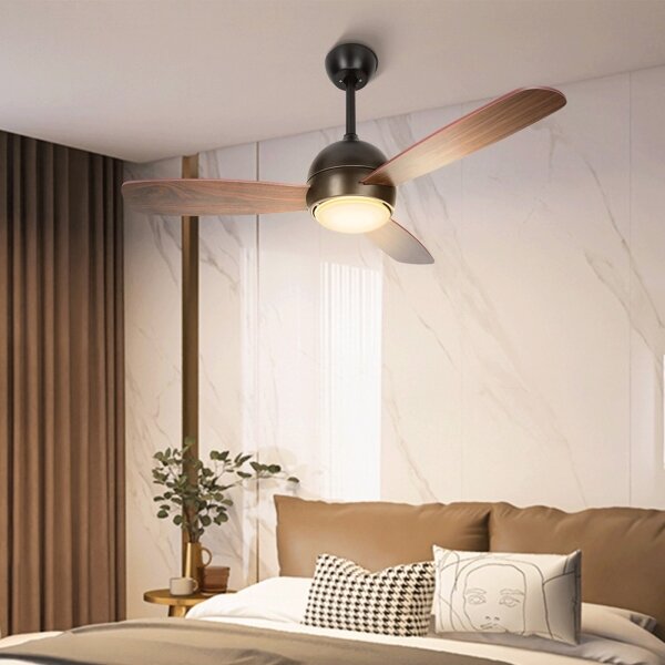 Aigostar-LED Stmívatelný stropní ventilátor LED/24W/230V 2700-6500K 106,6cm + DO