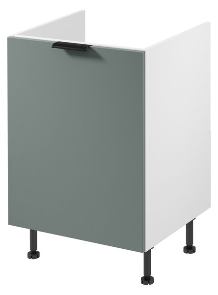 Dřezová skříňka SALERNO - šířka 60 cm, bílá / zelená, levé provedení