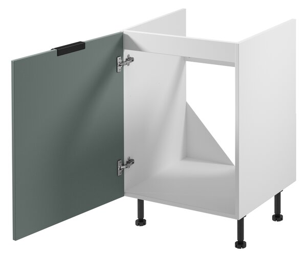 Dřezová skříňka SALERNO - šířka 60 cm, bílá / zelená, levé provedení