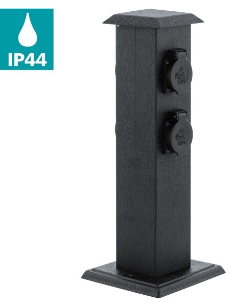 EGLO 93426 - Venkovní zahradní sloupek se zásuvkami SCHUKO IP44