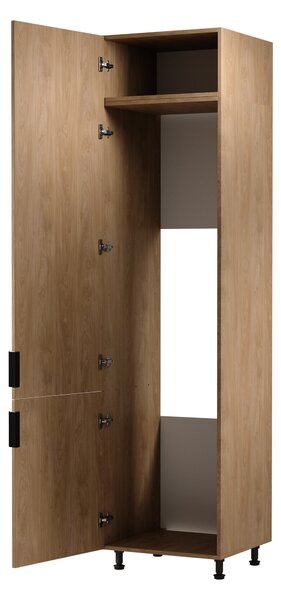 Skříň na vestavnou lednici SALERNO - šířka 60 cm, dub, levé provedení
