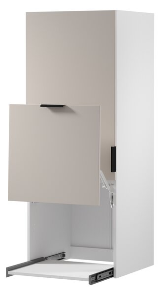 Horní kuchyňská skříňka SALERNO - šířka 60 cm, bílá / béžová, levé provedení