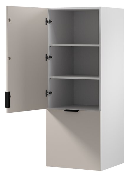 Horní kuchyňská skříňka SALERNO - šířka 60 cm, bílá / béžová, levé provedení