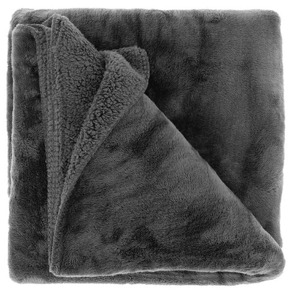 Unique Living Heboučká hřejivá deka Torvah tmavě šedá -150x200cm