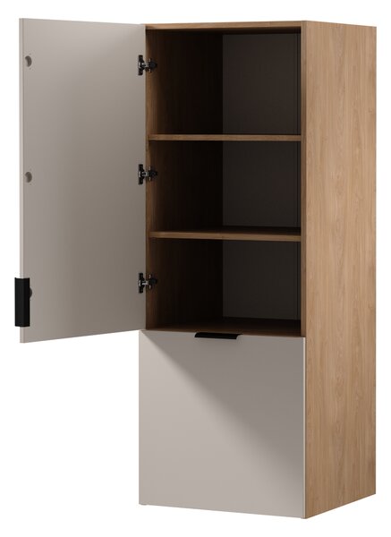 Horní kuchyňská skříňka SALERNO - šířka 60 cm, dub / béžová, levé provedení