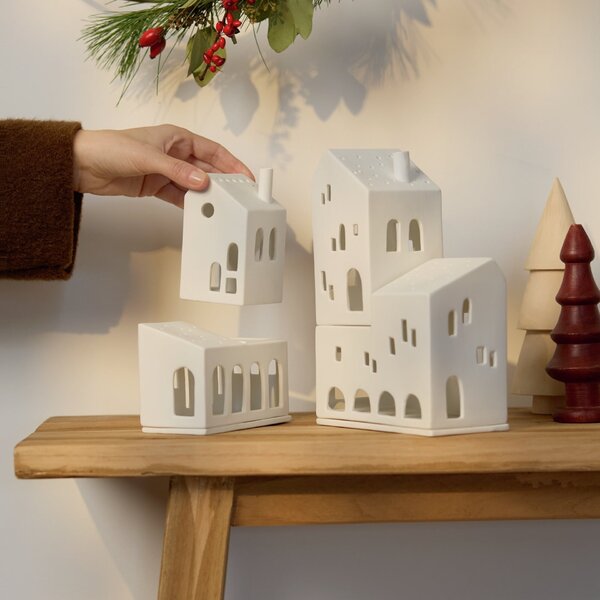 Porcelánový svícen House of Arches – set 2 ks