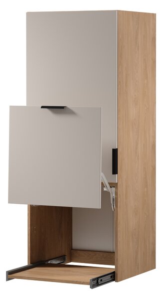 Horní kuchyňská skříňka SALERNO - šířka 60 cm, dub / béžová, levé provedení