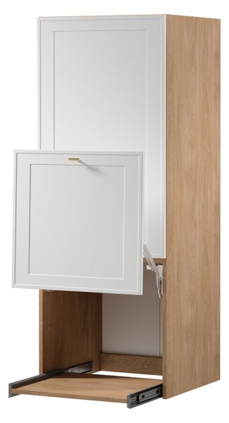 Horní kuchyňská skříňka SALERNO - šířka 60 cm, dub / bílá, levé provedení
