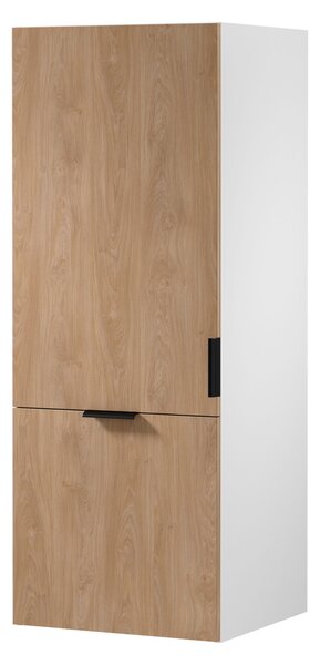 Horní kuchyňská skříňka SALERNO - šířka 60 cm, bílá / dub, levé provedení