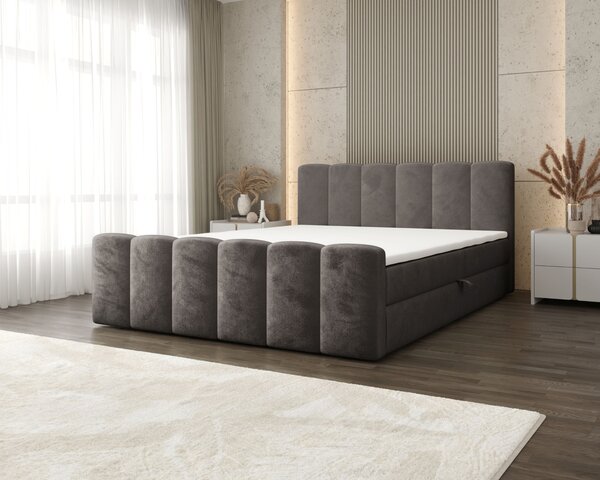 Čalouněná manželská postel 180x200 DADNIA - šedá