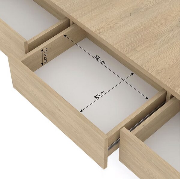 BIM Komoda DRAGONFLY 150 cm, dub cremona