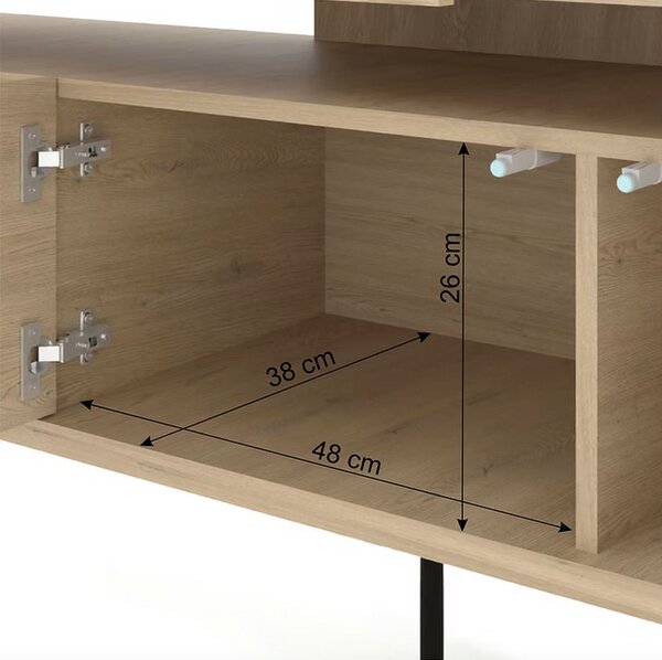 BIM Komoda DRAGONFLY 150 cm, dub cremona