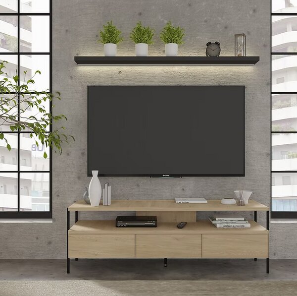 BIM Televizní stolek DRAGONFLY 150 cm, dub cremona