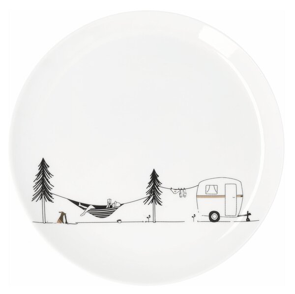 Porcelánový dezertní talíř Camping Ø 15,2 cm