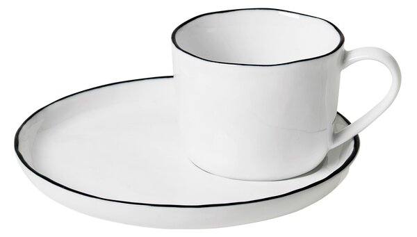 Broste Šálek s podšálkem na espresso SALT 100 ml, bílý