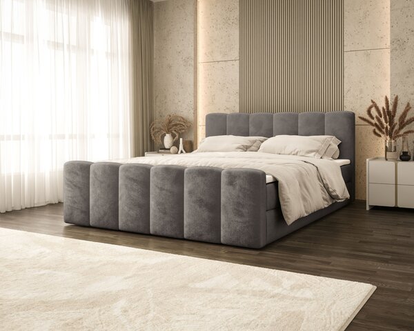 Čalouněná manželská postel 180x200 DADNIA - šedá