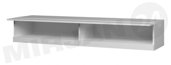 Obývací stěna Zigo New VIII, Osvětlení: osvětlení LED - bílé, Barva: černý / černý lesk 5902928694864