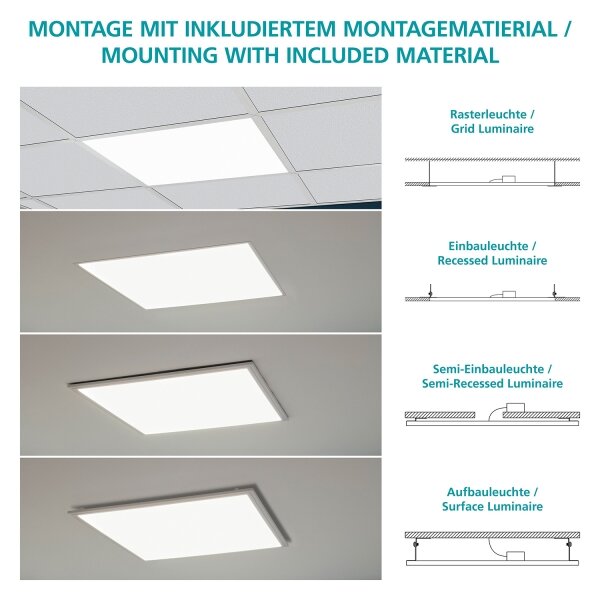 Eglo 96152 - LED stropní panel SALOBRENA LED/16W/230V