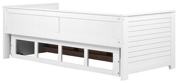 Postel s úložnými zásuvkami Dřevo CAHORS 90 x 200 cm Bílá